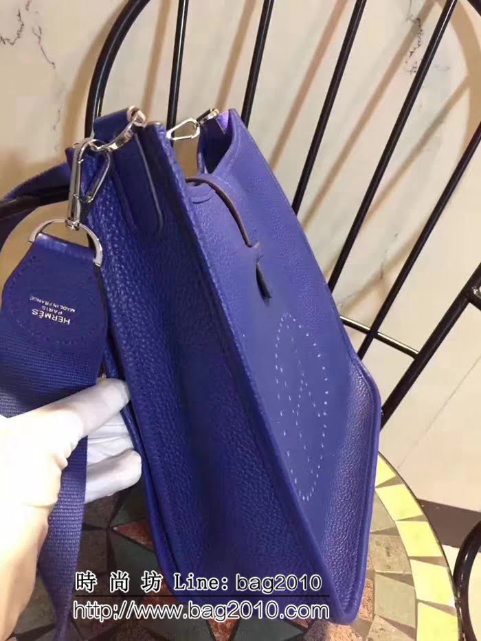愛馬仕Hermes Evelyn伊芙琳 頭層牛皮單肩斜挎包 男女同款 0AM1377